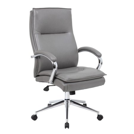 OFFICESOURCE Arc Collection Executive High Back with Fixed Arms and High Crown Chrome Frame 514VGR